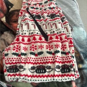 Festive Red and White Holiday women pj pants
